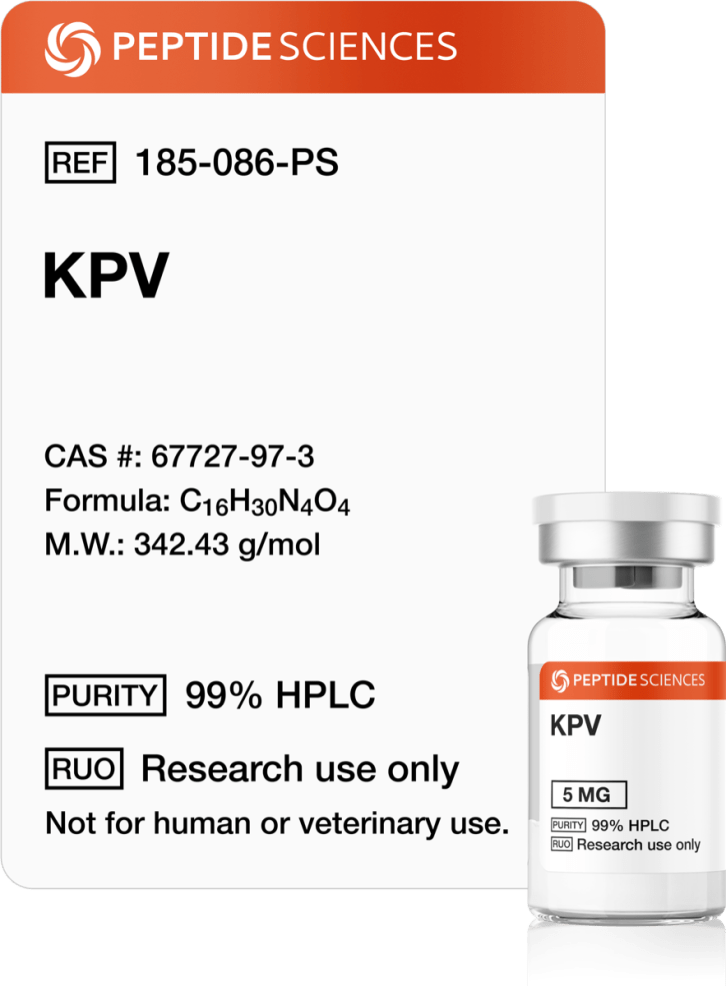 kpv_peptide.png KPV Peptide (Ac-KPV-NH2) 5mg - Image 1