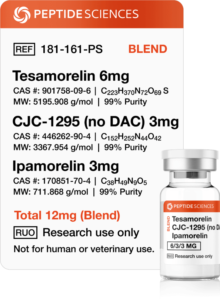 tesamorelin_cjc1295_ipamorelin_peptide_1.png Tesamorelin, CJC-1295 (No DAC), Ipamorelin 12mg (Blend) - Image 1